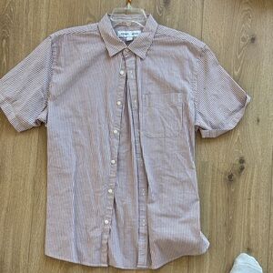 Gray Casual Button Down Shirt with Classic Collar